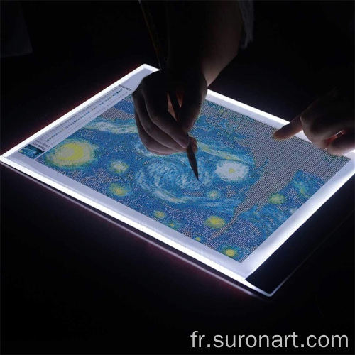 Tableau lumineux de traçage réglable ultra mince A4 Led